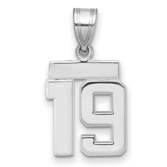 Polished Number Charms — 19