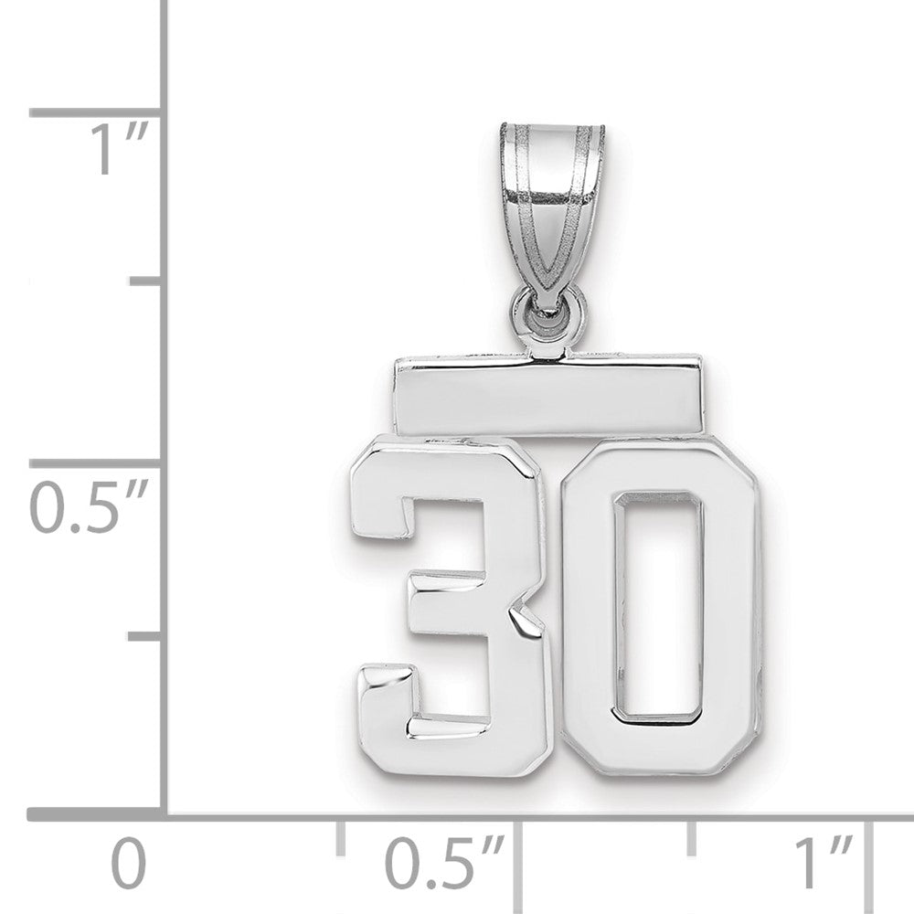 Polished Number Charms — 30