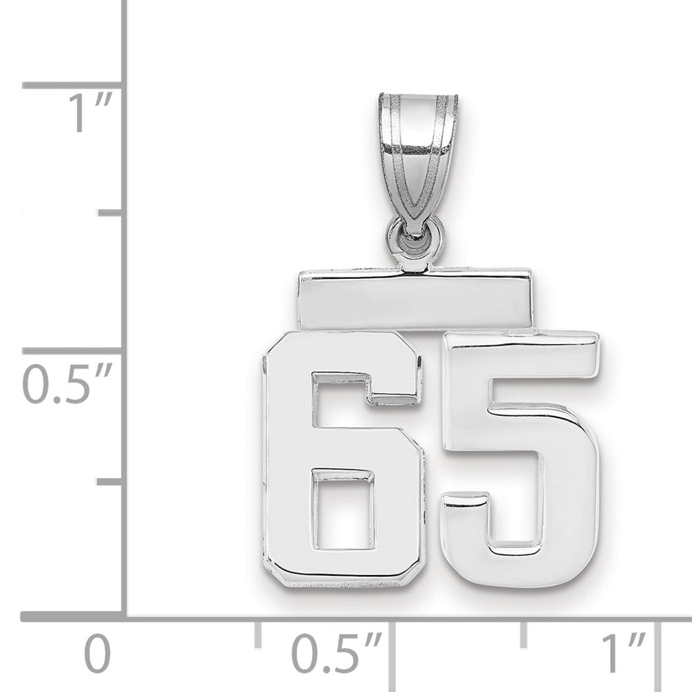 Polished Number Charms — 65