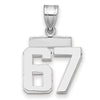 Polished Number Charms — 67