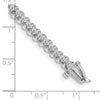 14k White Gold Holds 0.93 carat 55-1.6mm Round Diamond Fancy Spiral 7 inch Tennis Bracelet Mounting