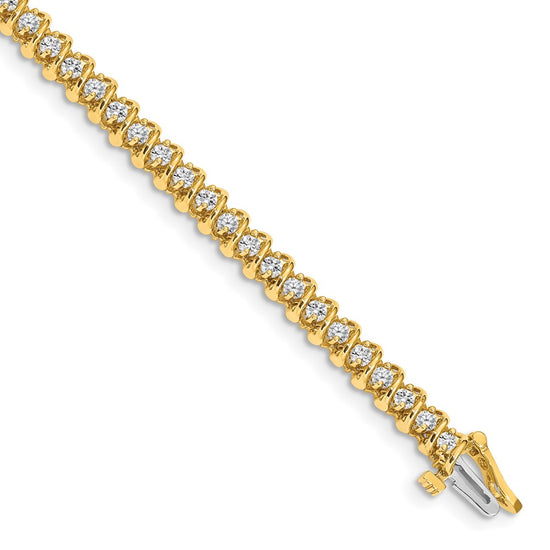 Gold Diamond Swirl Bracelets