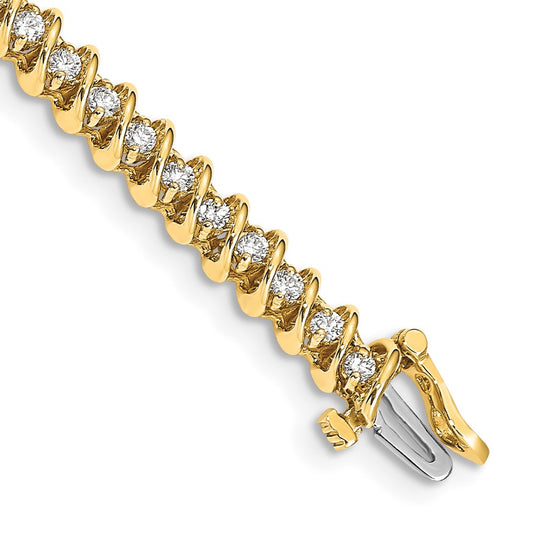 Gold Diamond Swirl Bracelets