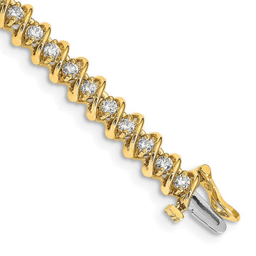 Gold Diamond Swirl Bracelets