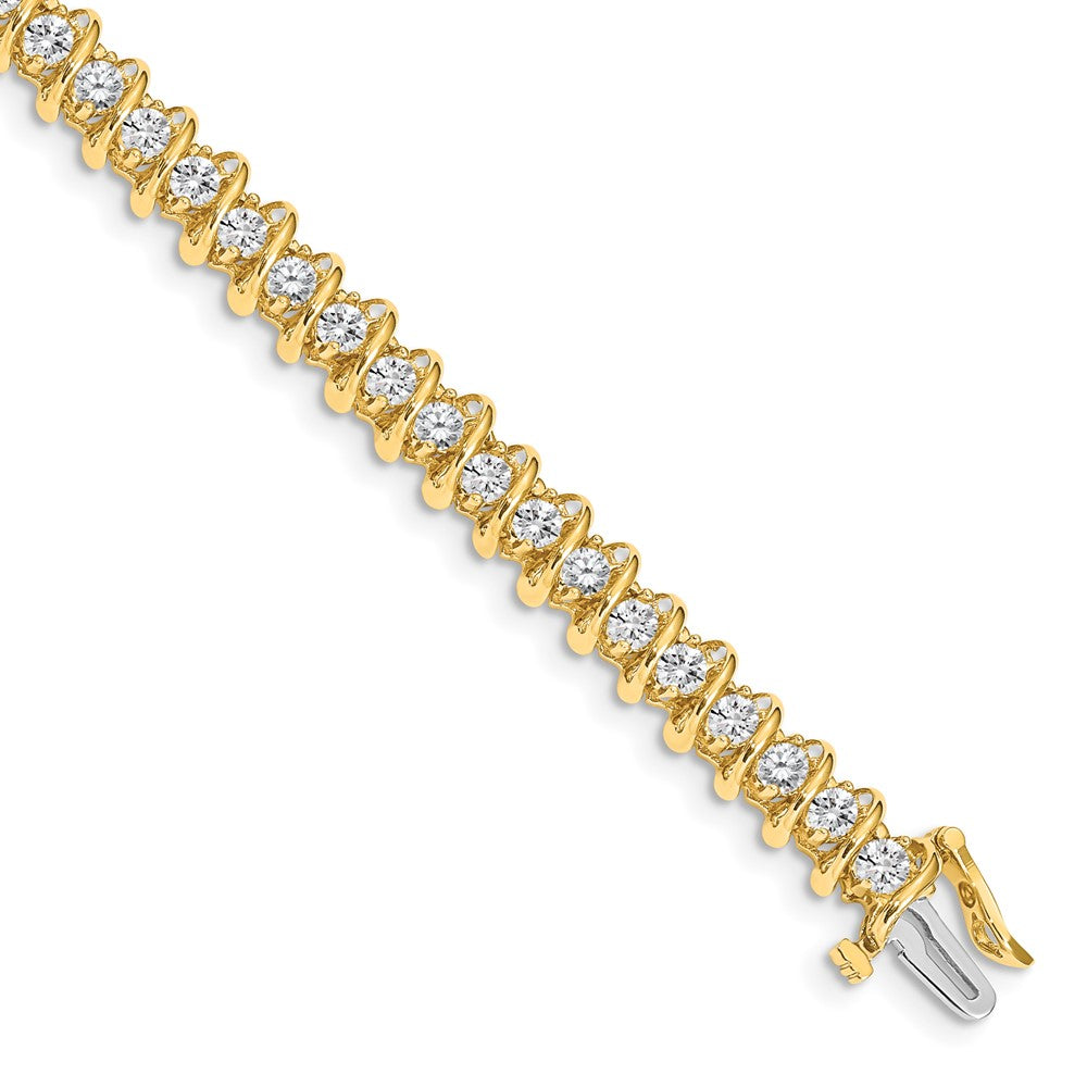 Gold Diamond Swirl Bracelets
