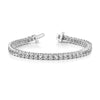 14k White Gold 3mm Round Diamond Tennis Bracelet Mounting