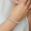 14k White Gold 3mm Round Diamond Tennis Bracelet Mounting