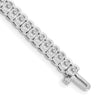 14k White Gold 3mm Round Diamond Tennis Bracelet Mounting
