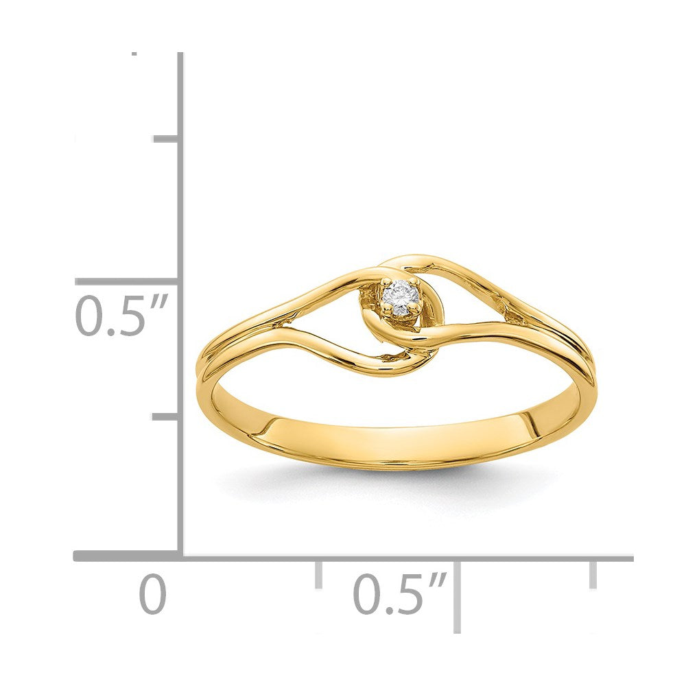 Gold Polished Diamond Ring