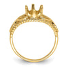 14k Polished 8x6 Oval Gemstone Filigree Ring Mounting