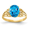Oval Gemstone & Diamond Rings