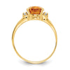 Oval Gemstone & Diamond Rings