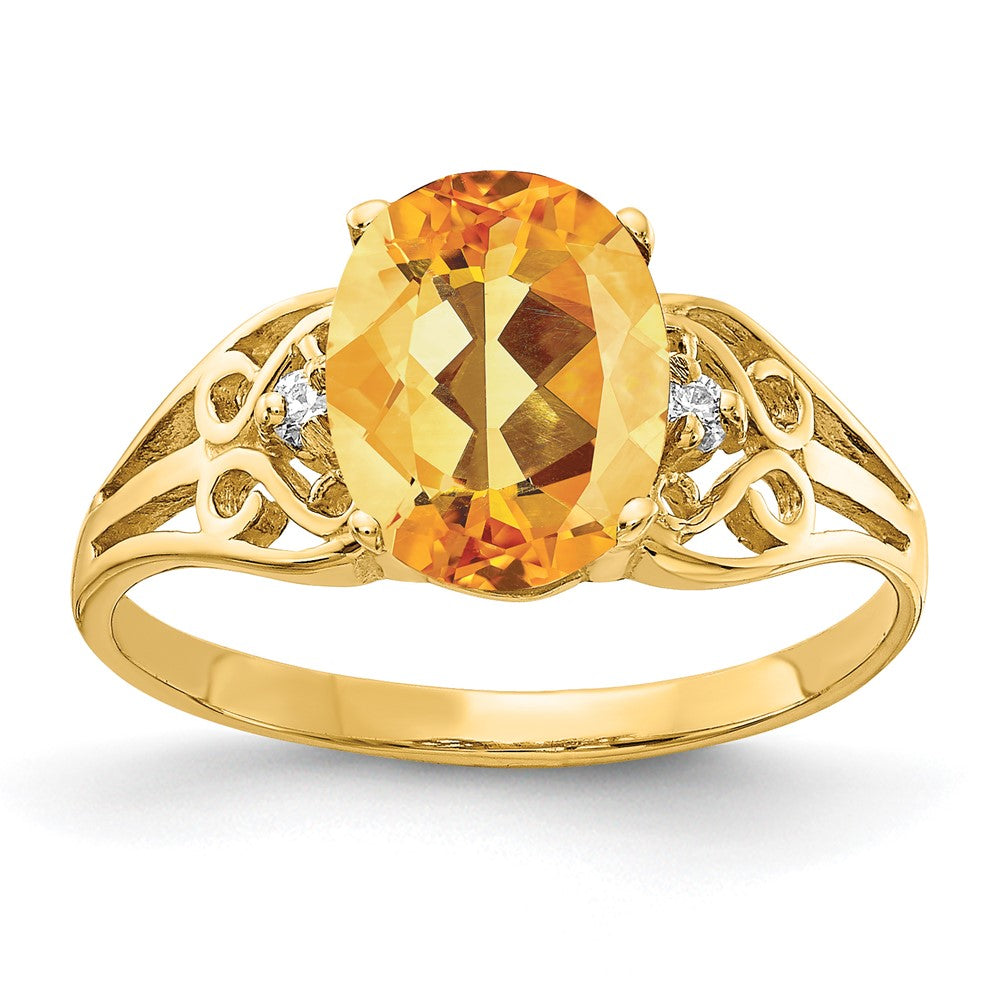 Oval Gemstone & Diamond Rings