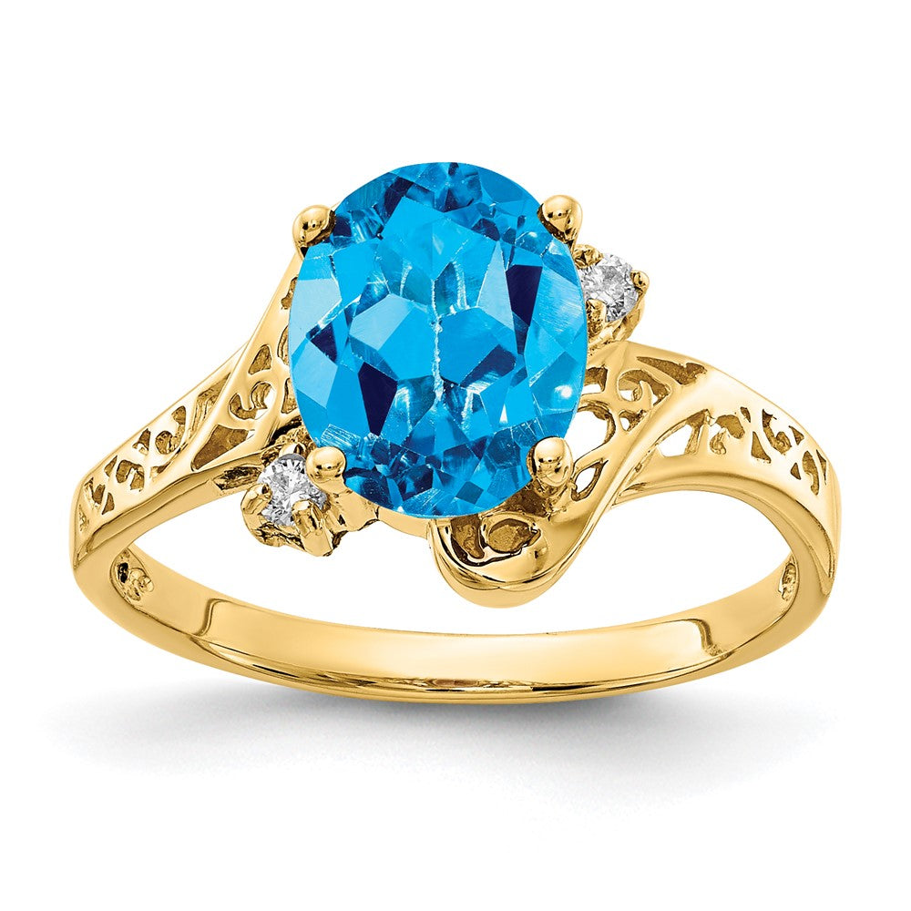 Oval Gemstone & Diamond Filigree Rings