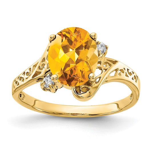 Oval Gemstone & Diamond Filigree Rings