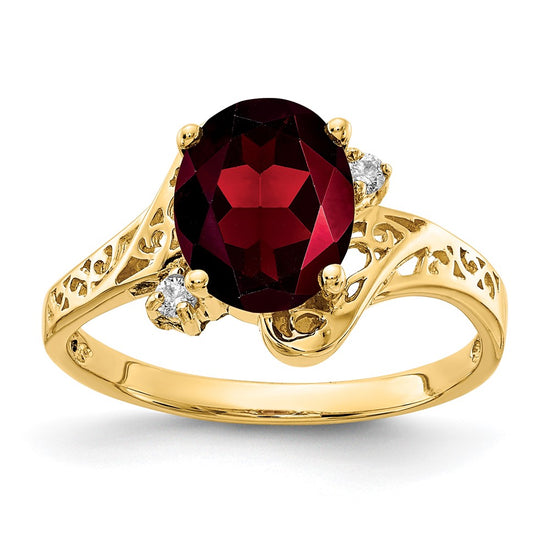 Oval Gemstone & Diamond Filigree Rings