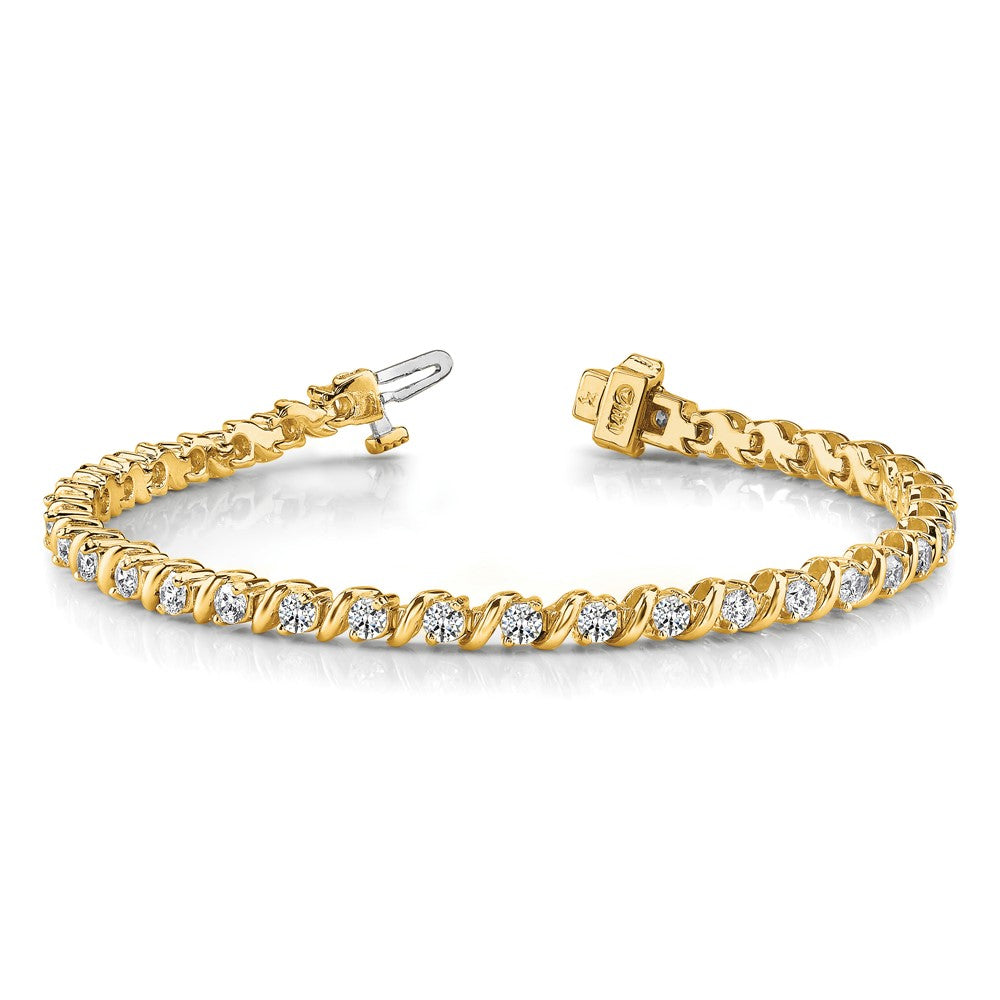 Gold Diamond Ribbon Bracelets