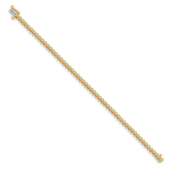 Gold Diamond S Link Bracelets