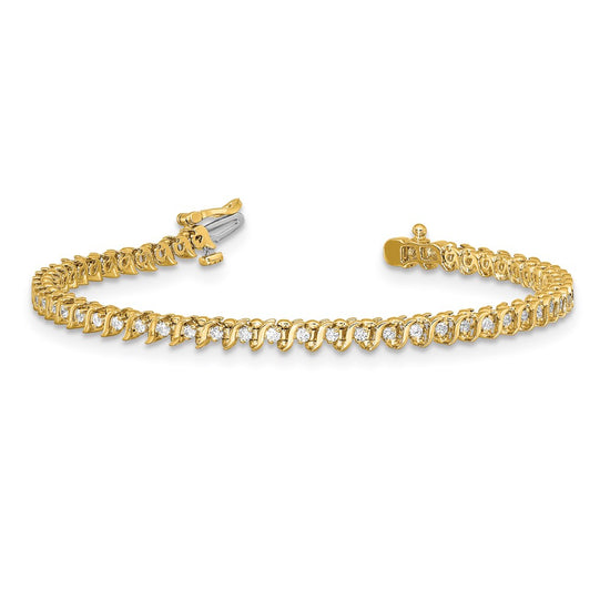 Gold Diamond S Link Bracelets