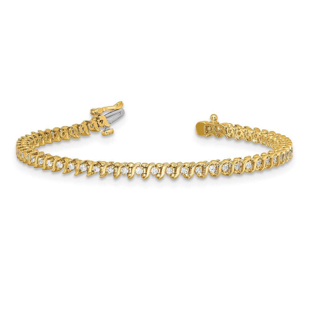 Gold Diamond S Link Bracelets