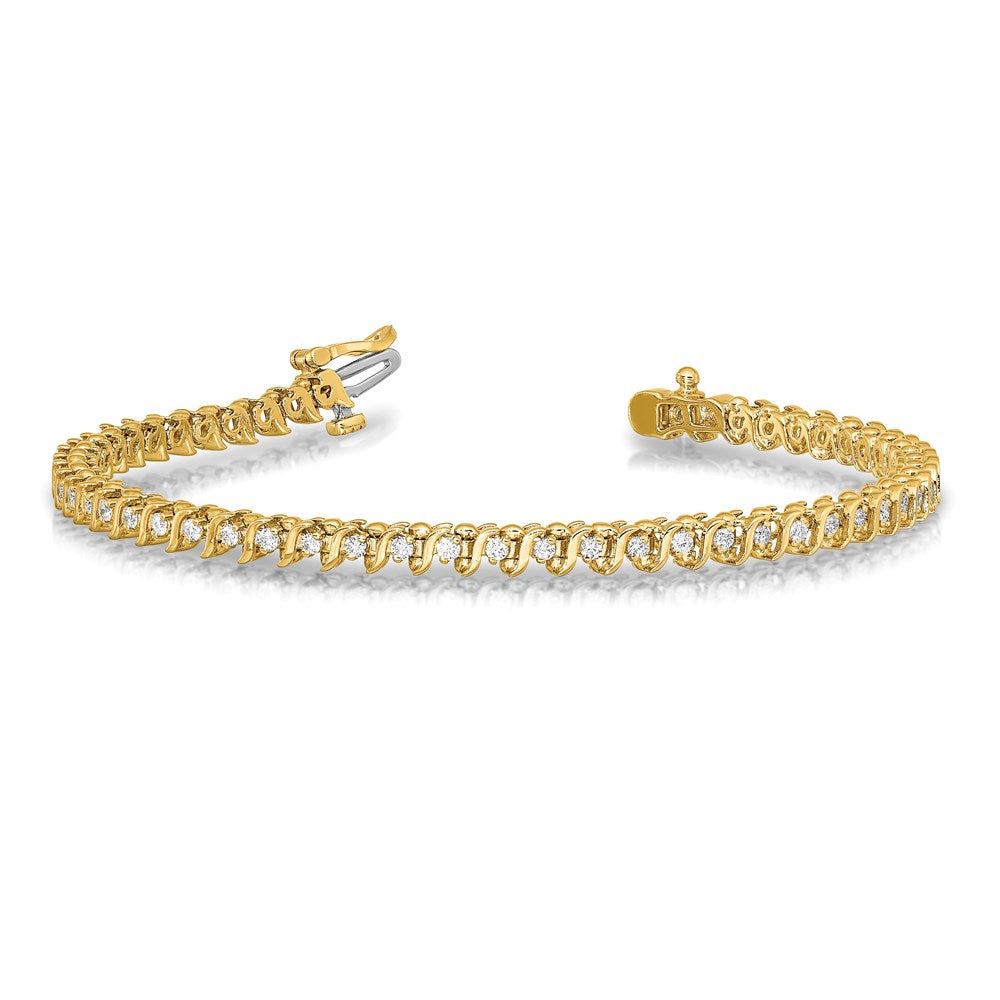 Gold Diamond S Link Bracelets