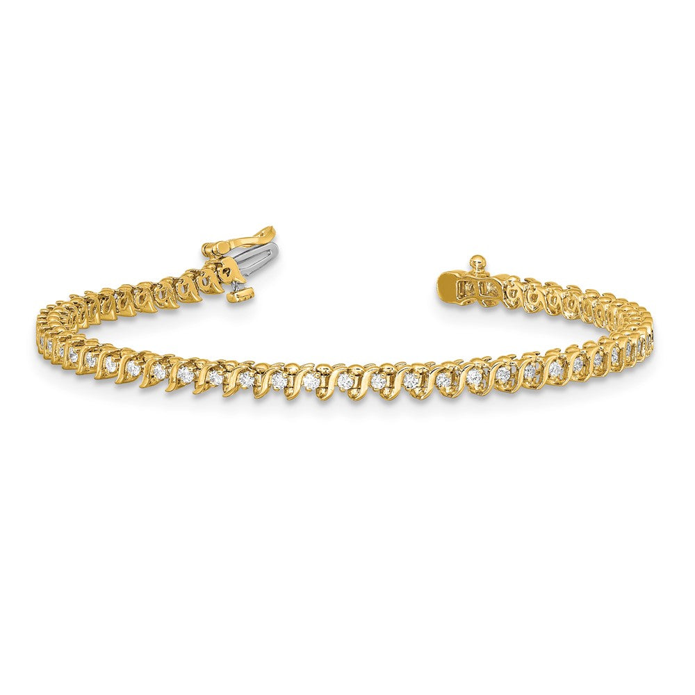 Gold Diamond S Link Bracelets