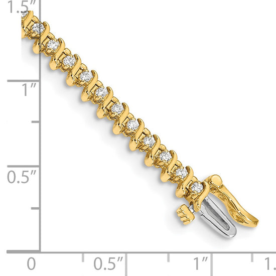 Gold Diamond S Link Bracelets