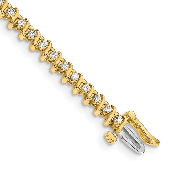 Gold Diamond S Link Bracelets