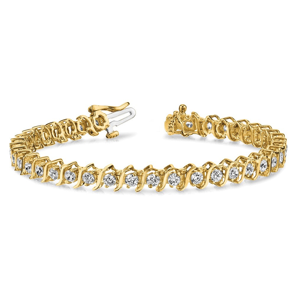 Gold Diamond S Link Bracelets