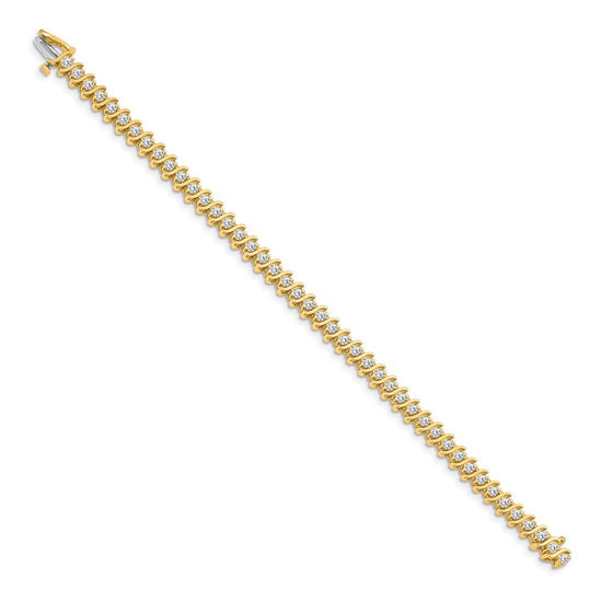 Gold Diamond S Link Bracelets