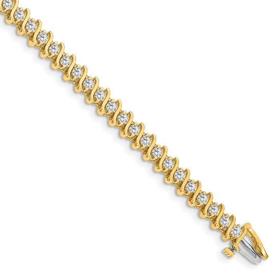 Gold Diamond S Link Bracelets