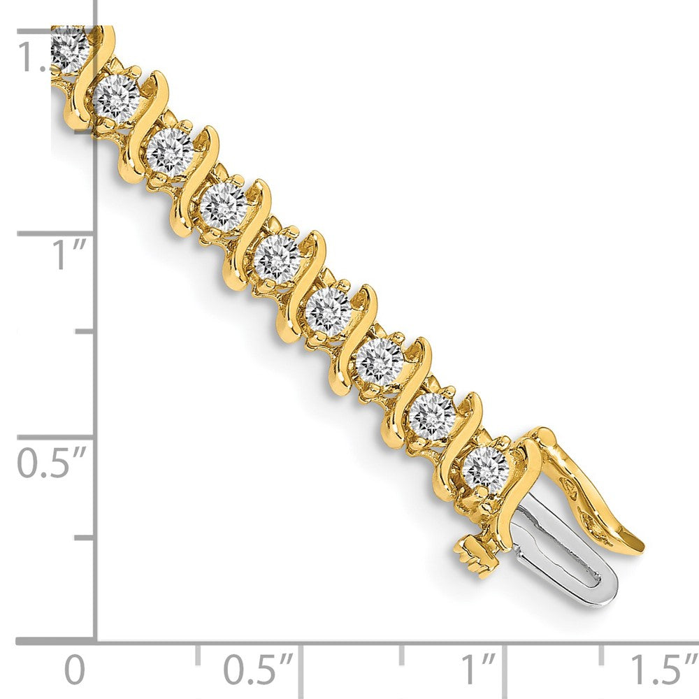 Gold Diamond S Link Bracelets