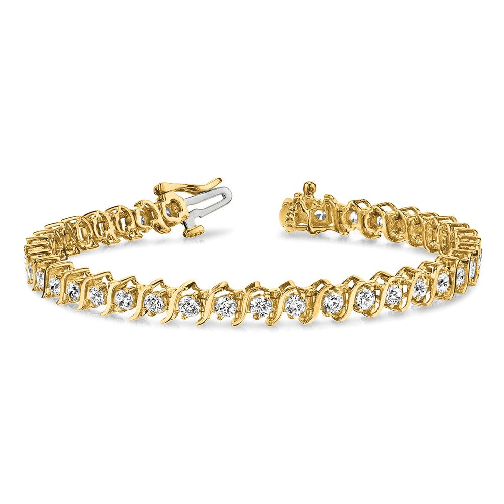 Gold Diamond S Link Bracelets