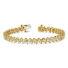 Gold Diamond S Link Bracelets