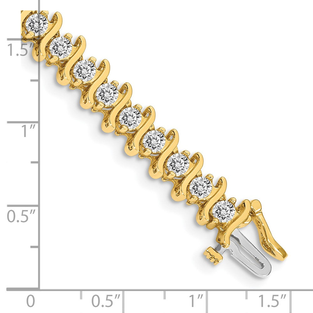 Gold Diamond S Link Bracelets