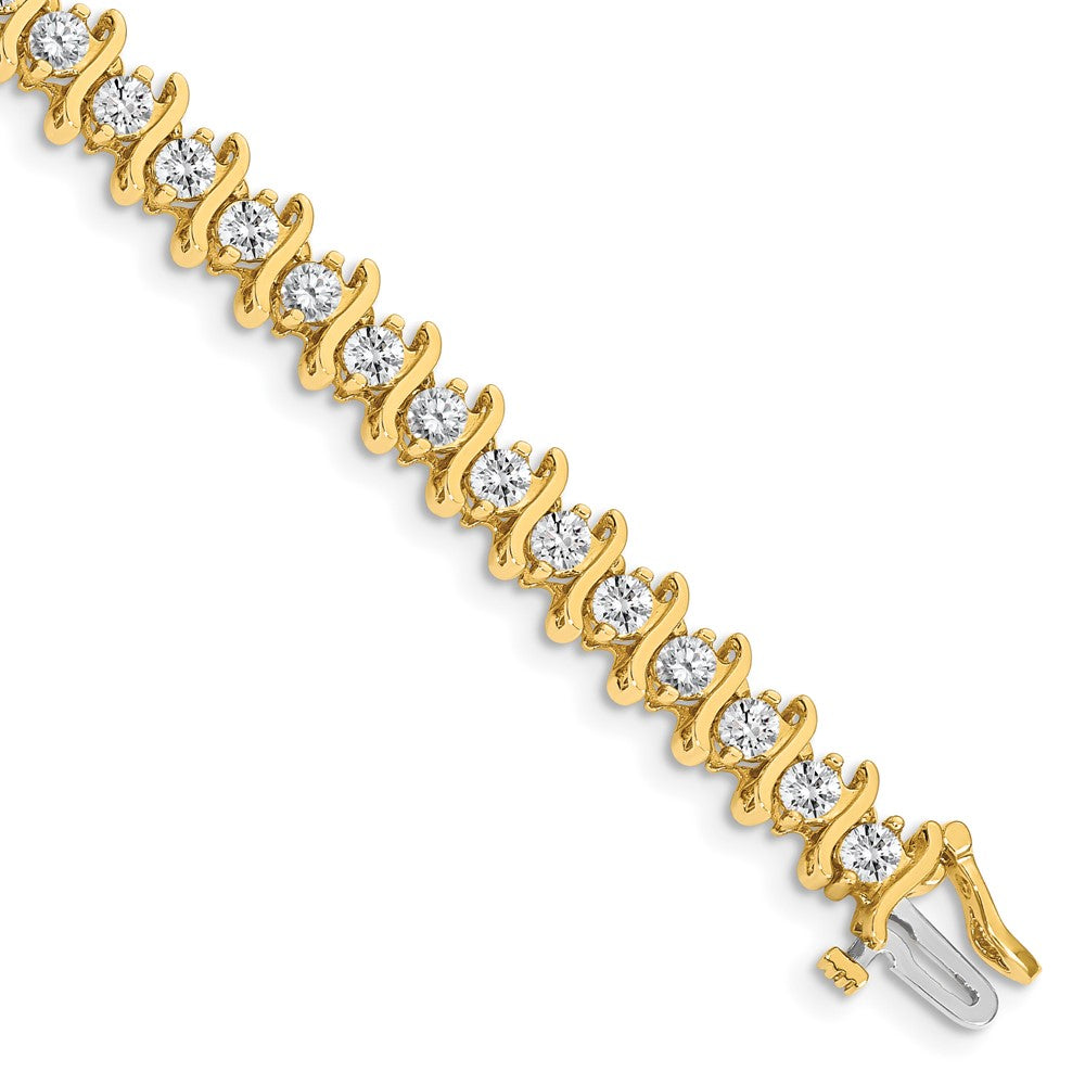 Gold Diamond S Link Bracelets
