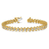 Gold Diamond S Link Bracelets