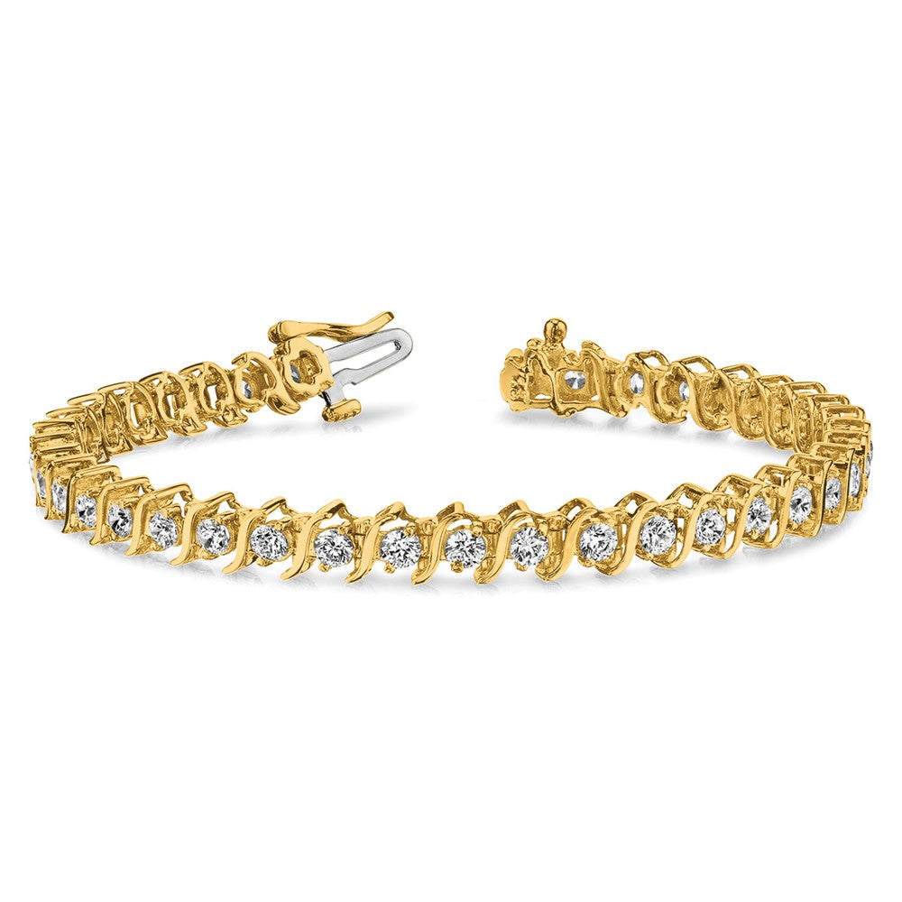 Gold Diamond S Link Bracelets