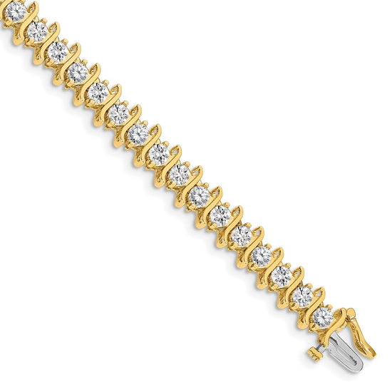 Gold Diamond S Link Bracelets