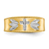Gold Diamond and Oynx Mens Wedding Band