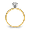 14k and Rhodium AA Quality 1/10 carat Diamond Trio Complete Engagement Ring