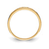 14k and Rhodium AA Quality 1/20 carat Diamond Trio Ladies Complete Wedding Band
