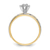14k and Rhodium AA Quality 1/20 carat Diamond Trio Complete Engagement Ring