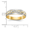 14k and Rhodium AA Quality .03 carat Diamond Trio Mens Complete Wedding Band