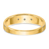 14k and Rhodium AA Quality .03 carat Diamond Trio Ladies Complete Wedding Band with Cross