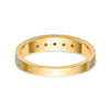 14k and Rhodium AA Quality 1/20 carat Diamond Trio Ladies Complete Wedding Band