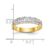 14k and Rhodium AA Quality 1/20 carat Diamond Trio Ladies Complete Wedding Band