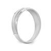 14k White Gold AA Quality 1/20 carat Diamond Trio Mens Complete Wedding Band