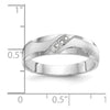 14k White Gold AA Quality 1/20 carat Diamond Trio Mens Complete Wedding Band