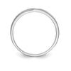 14k White Gold AA Quality .02 carat Diamond Trio Ladies Complete Wedding Band